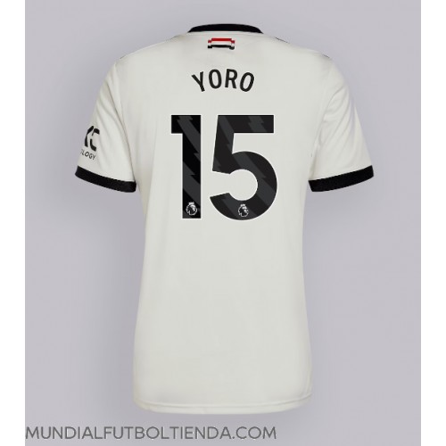 Camiseta Manchester United Leny Yoro #15 Tercera Equipación Replica 2024-25 mangas cortas